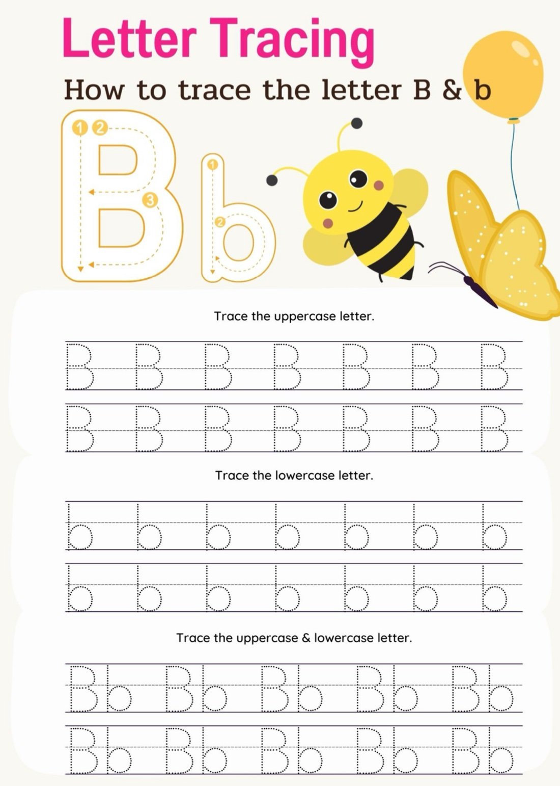 Alphabet Tracing Worksheets A-Z | Printable Letter Tracing for Preschool & Kindergarten | Handwriting Practice PDF - Image 3