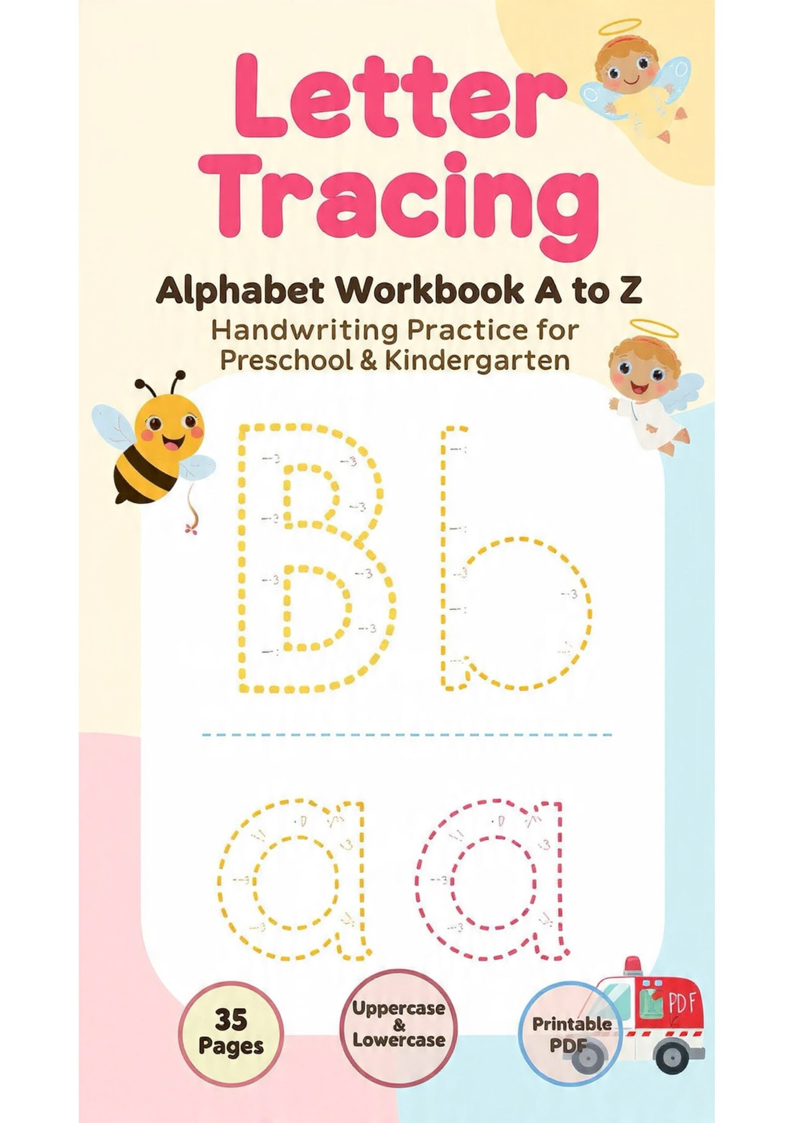 Alphabet Tracing Worksheets A-Z | Printable Letter Tracing for Preschool & Kindergarten | Handwriting Practice PDF
