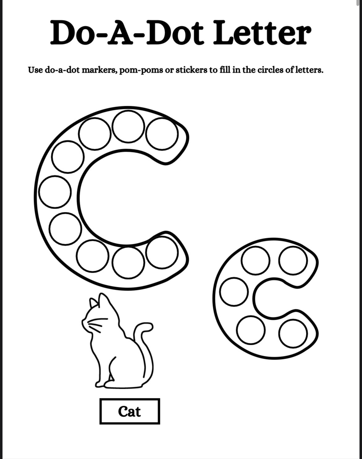 Alphabet Do A Dot Printables | Uppercase & Lowercase Letter Dab Pages - Image 2