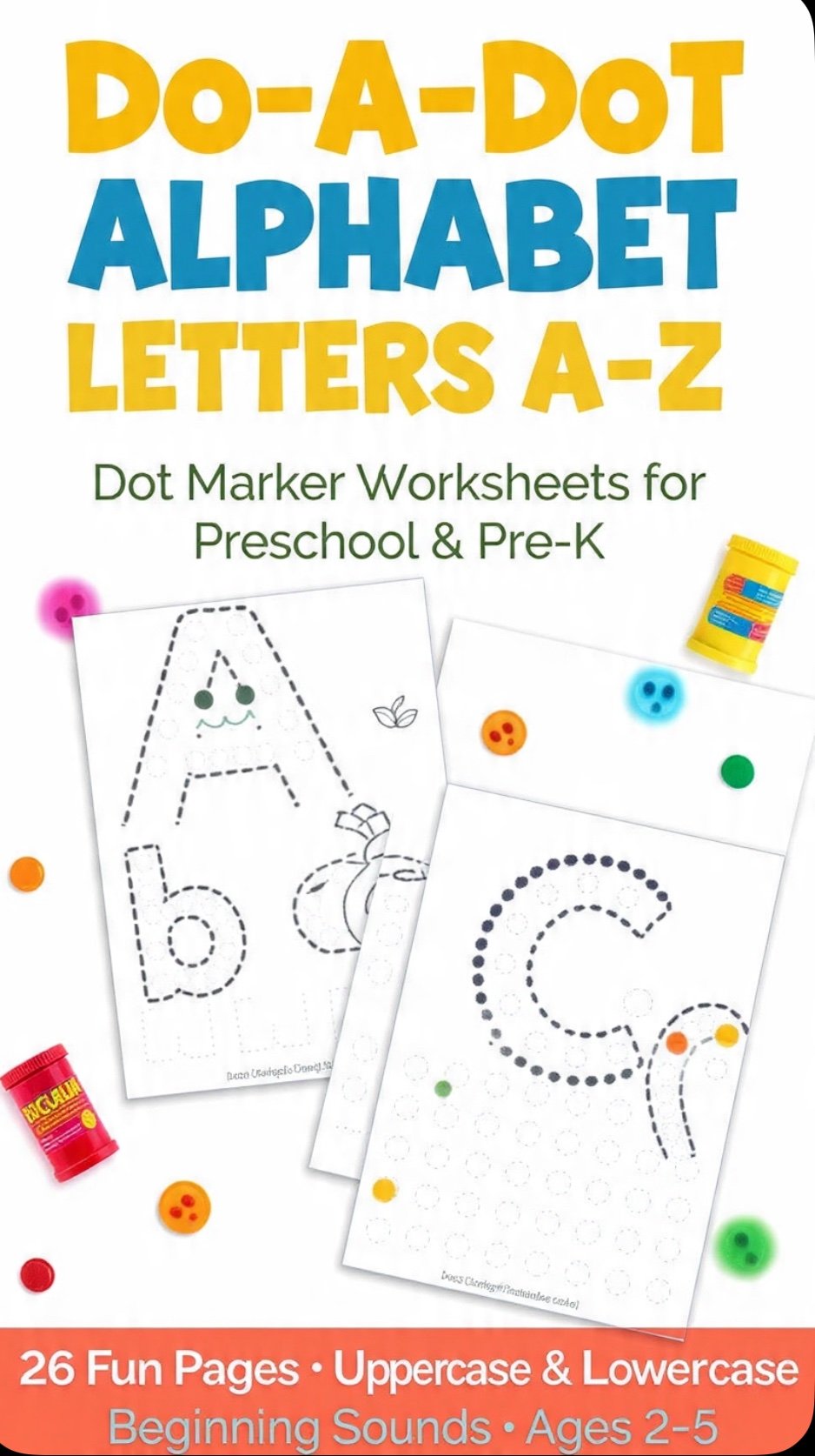 Alphabet Do A Dot Printables | Uppercase & Lowercase Letter Dab Pages