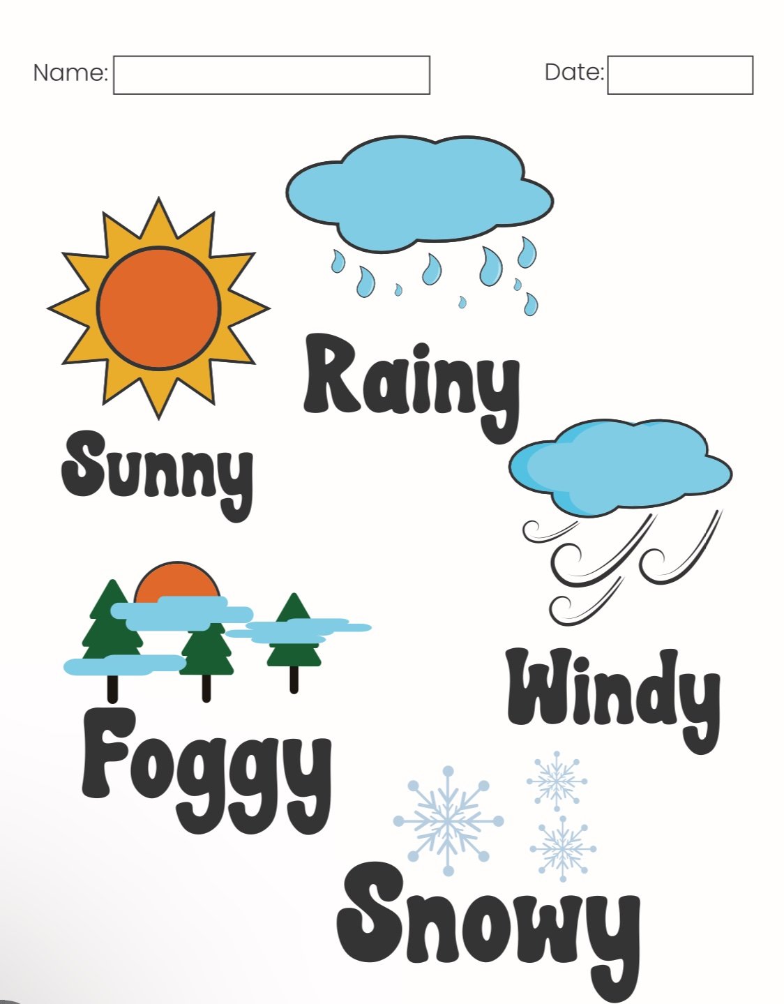 Learn all about the weather with fun printable activities for kids! - Image 2