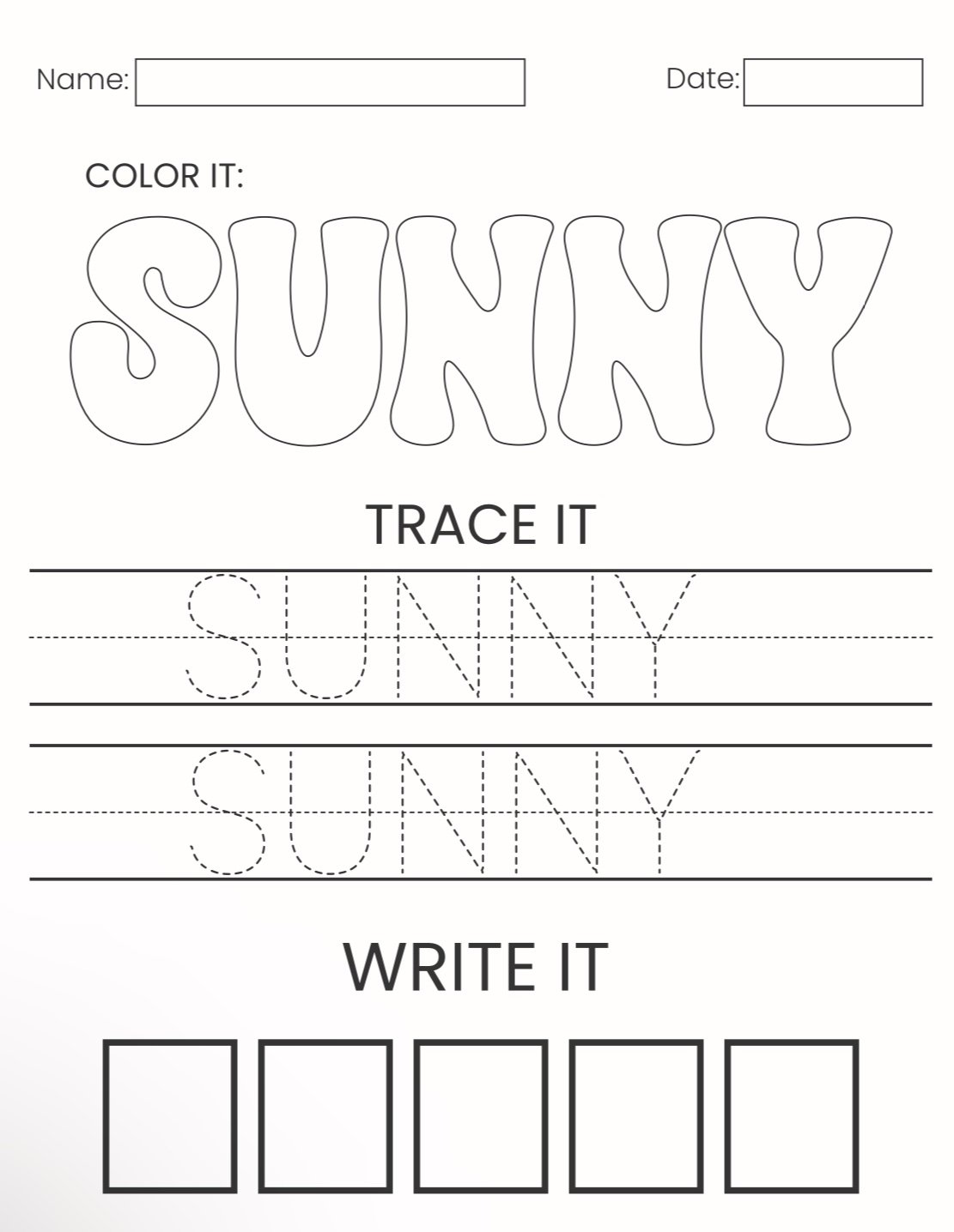 Learn all about the weather with fun printable activities for kids! - Image 3